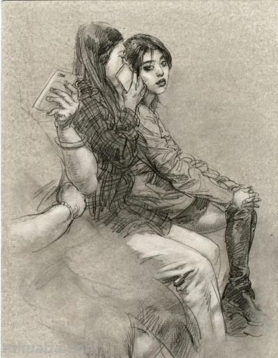素描作品欣赏 - 图画吧TUHUABA