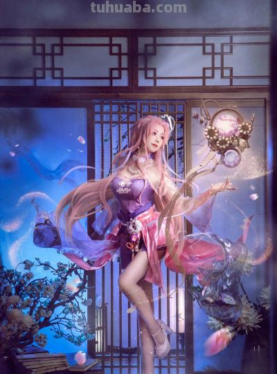 王昭君“乞巧织情”COS爆火粉紫国风裙 - 今日头条