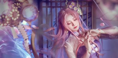 王昭君“乞巧织情”COS爆火粉紫国风裙 - 图画吧TUHUABA