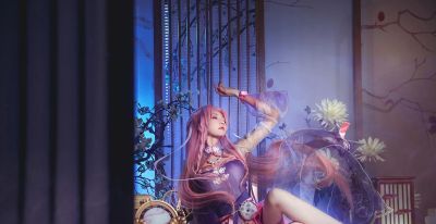 王昭君“乞巧织情”COS爆火粉紫国风裙 - 图画吧TUHUABA