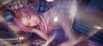 王昭君“乞巧织情”COS爆火粉紫国风裙 - 图画吧TUHUABA