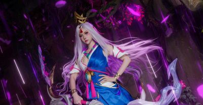 《英雄联盟》灵魂莲华·艾希cosplay - 图画吧TUHUABA