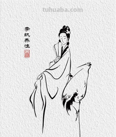 国风｜金陵十二钗｜白描人物简笔画合集 - 图画吧TUHUABA