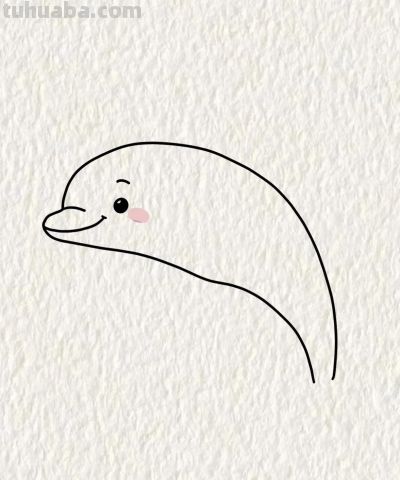 可爱小海豚简笔画 - 图画吧TUHUABA