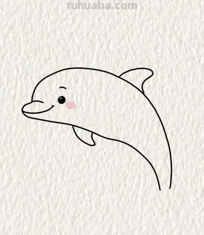 可爱小海豚简笔画 - 图画吧TUHUABA