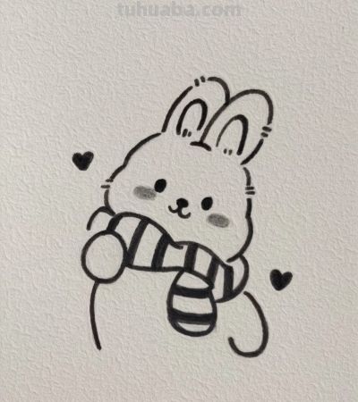 一学就会的简笔画 可爱的小兔子 - 图画吧TUHUABA