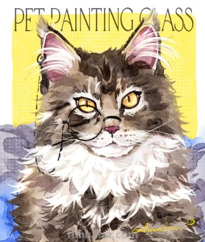 可爱到犯规！猫猫狗狗的插画，每一笔都透着 “宠物界的治愈魔力” - 图画吧TUHUABA