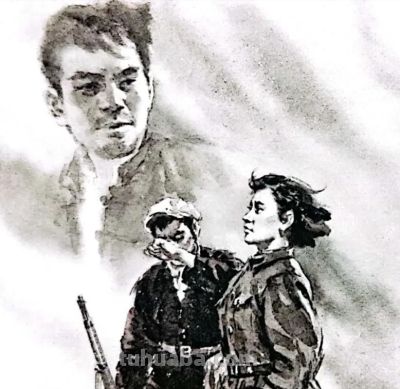 温勇雄用水彩技法绘出水墨连环画《冬梅》全国二等奖 单色水彩风格 - 图画吧TUHUABA