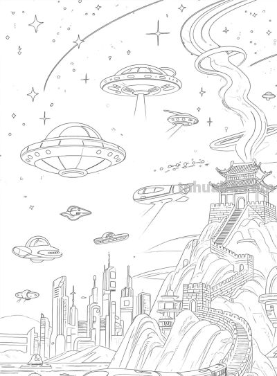 可打印科技类手抄报 - 图画吧TUHUABA