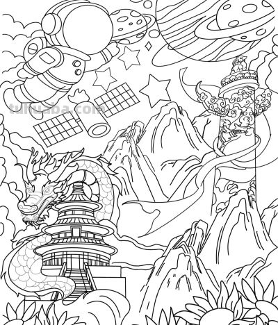 可打印科技类手抄报 - 图画吧TUHUABA