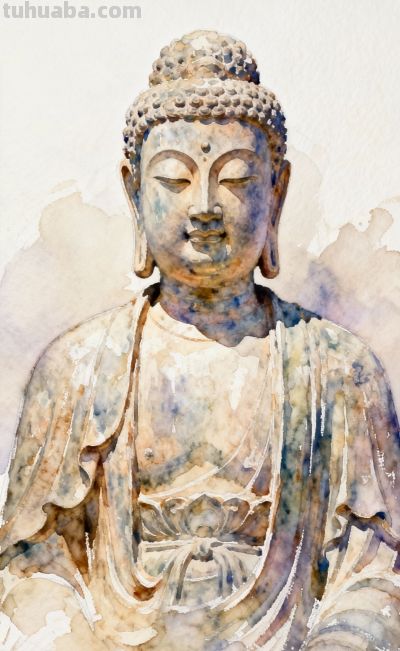 水彩——这流动的色彩，恰似佛法中那无常的智慧 - 图画吧TUHUABA