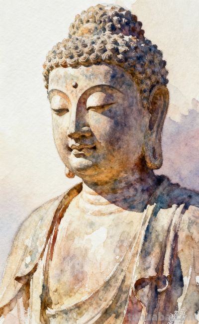 水彩——这流动的色彩，恰似佛法中那无常的智慧 - 图画吧TUHUABA