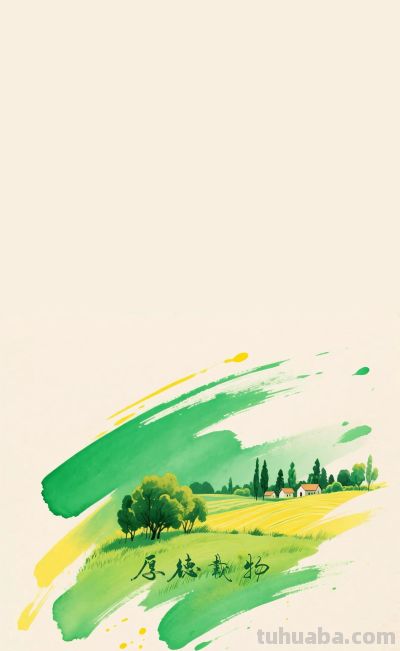 一抹绿色风景水彩插画高清壁纸 - 今日头条 一抹绿色风景水彩插画高清壁纸 - 图画吧TUHUABA