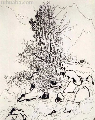 吴冠中速写作品在线欣赏 - 图画吧TUHUABA