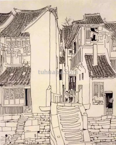 吴冠中速写作品在线欣赏 - 图画吧TUHUABA