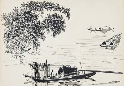 吴冠中速写作品在线欣赏 - 图画吧TUHUABA