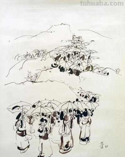 吴冠中速写作品在线欣赏 - 图画吧TUHUABA