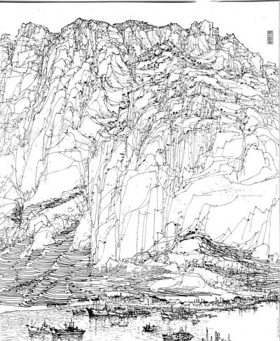 吴冠中速写作品在线欣赏 - 图画吧TUHUABA