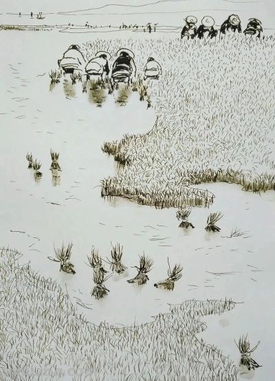 吴冠中速写作品在线欣赏 - 图画吧TUHUABA