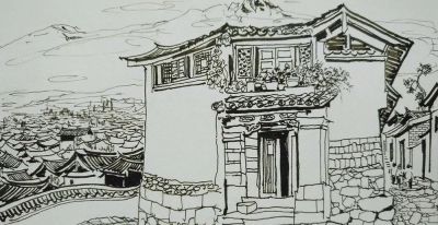 吴冠中速写作品在线欣赏 - 图画吧TUHUABA