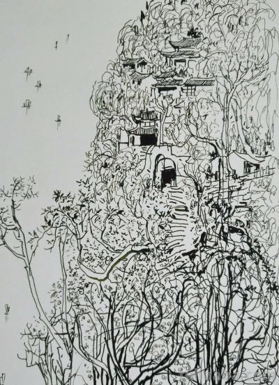 吴冠中速写作品在线欣赏 - 图画吧TUHUABA