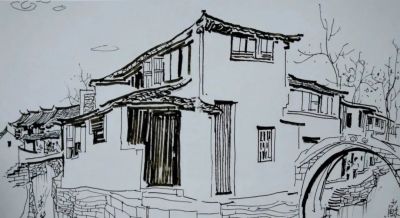 吴冠中速写作品在线欣赏 - 图画吧TUHUABA