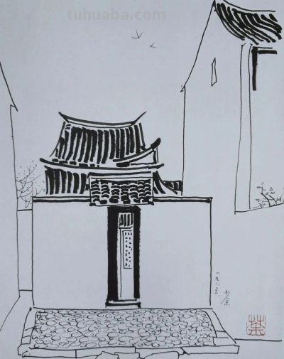 吴冠中速写作品在线欣赏 - 图画吧TUHUABA