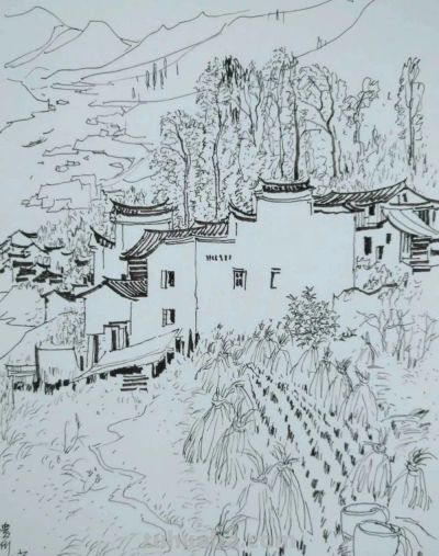 吴冠中速写作品在线欣赏 - 图画吧TUHUABA