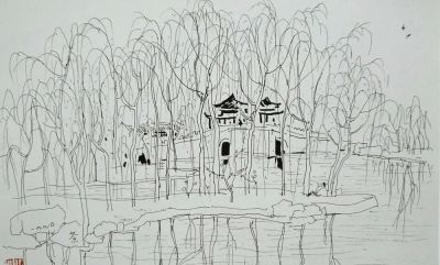 吴冠中速写作品在线欣赏 - 图画吧TUHUABA