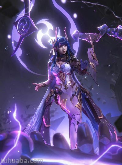 雷电将军cos：紫电战甲+雷光特效，帅到炸裂 - 图画吧TUHUABA