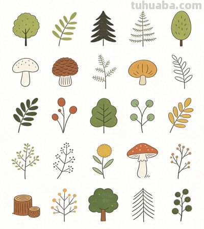 简笔画合集 森系感觉 - 今日头条