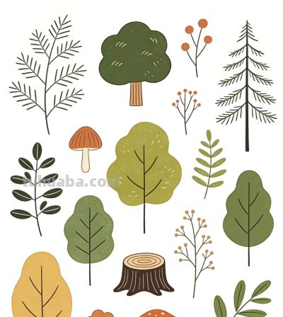 简笔画合集 森系感觉 - 图画吧TUHUABA