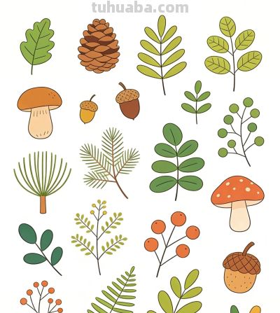 简笔画合集 森系感觉 - 图画吧TUHUABA