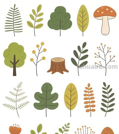 简笔画合集 森系感觉 - 图画吧TUHUABA