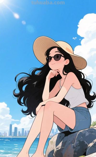 绘本插画，卡通动漫简笔画‖活力少女 - 图画吧TUHUABA