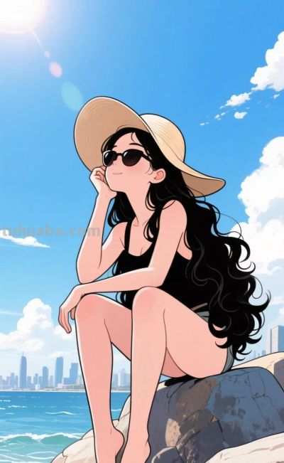 绘本插画，卡通动漫简笔画‖活力少女 - 图画吧TUHUABA