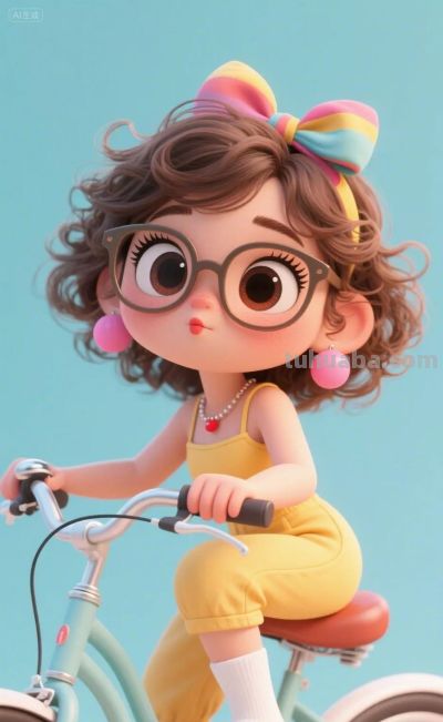 绘本插画，卡通动漫简笔画‖活力少女 - 图画吧TUHUABA