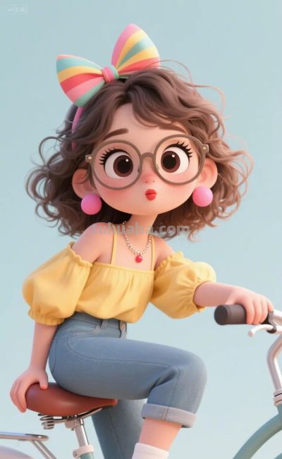 绘本插画，卡通动漫简笔画‖活力少女 - 图画吧TUHUABA