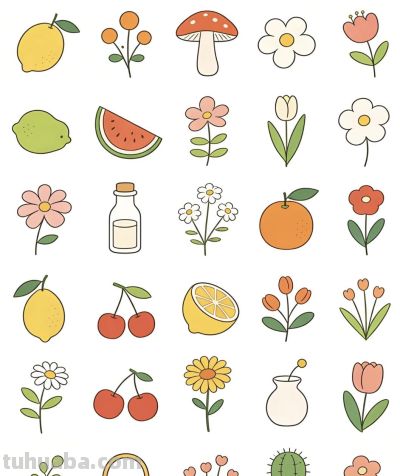 解压简笔小画画起来 - 图画吧TUHUABA