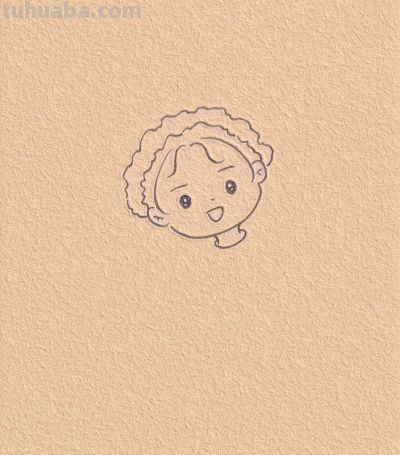 一学就会的简笔画 好可爱的小女孩 - 图画吧TUHUABA