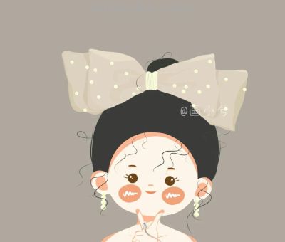 可爱的简笔画少女，每天开心，就会每天可爱 - 图画吧TUHUABA