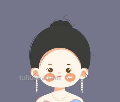 可爱的简笔画少女，每天开心，就会每天可爱 - 图画吧TUHUABA