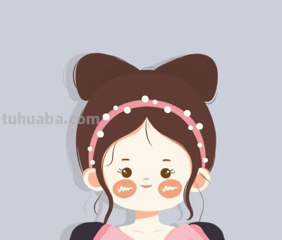 可爱的简笔画少女，每天开心，就会每天可爱 - 图画吧TUHUABA