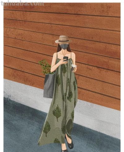 插画｜时尚穿搭头像 - 图画吧TUHUABA