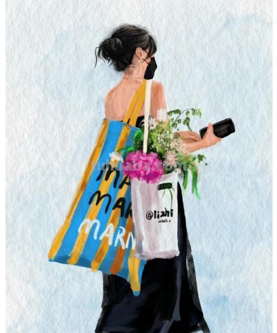 插画｜时尚穿搭头像 - 图画吧TUHUABA