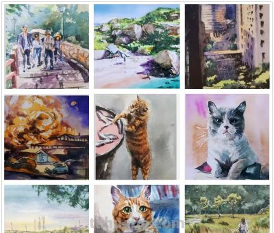 2022年水彩练习小结 - 图画吧TUHUABA