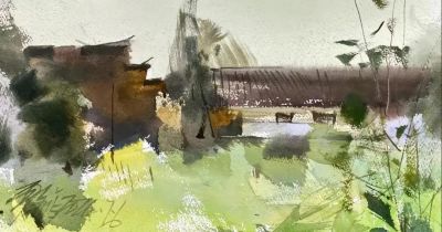 水色韵味之美｜风景水彩画欣赏 - 图画吧TUHUABA