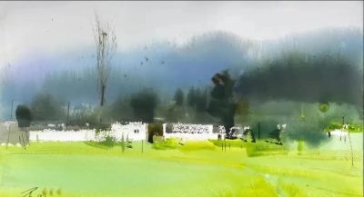 水色韵味之美｜风景水彩画欣赏 - 图画吧TUHUABA