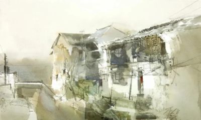 水色韵味之美｜风景水彩画欣赏 - 图画吧TUHUABA