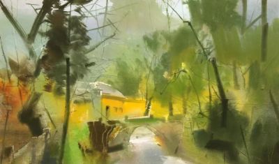 水色韵味之美｜风景水彩画欣赏 - 图画吧TUHUABA